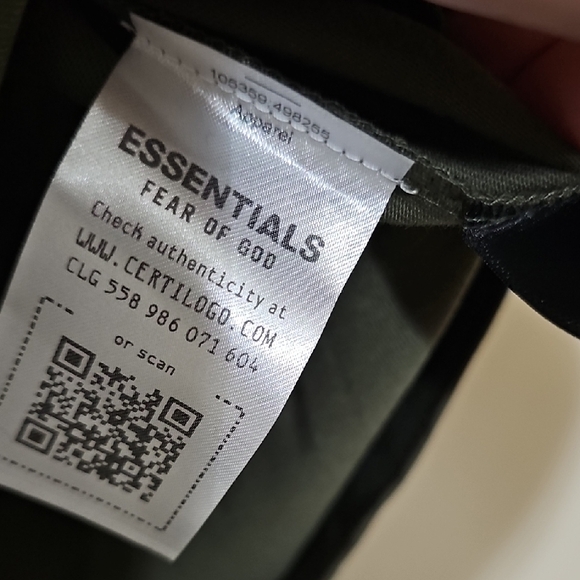 Fear of God Essentials Olive Short Sleeve Logo Tee - Picture 4 of 7